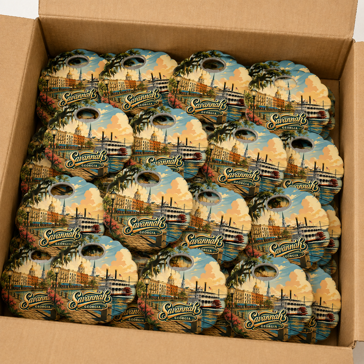 Wholesale bulk order of Savannah souvenir bottle opener magnets