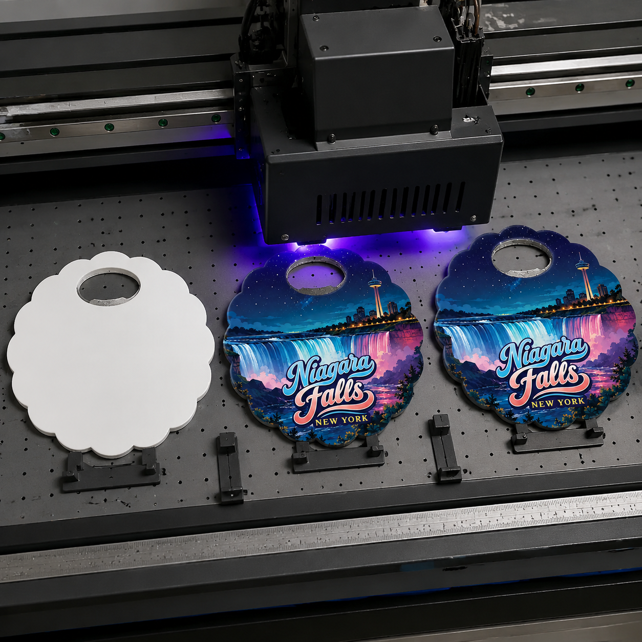 Niagara Falls souvenir bottle opener magnet UV printing process