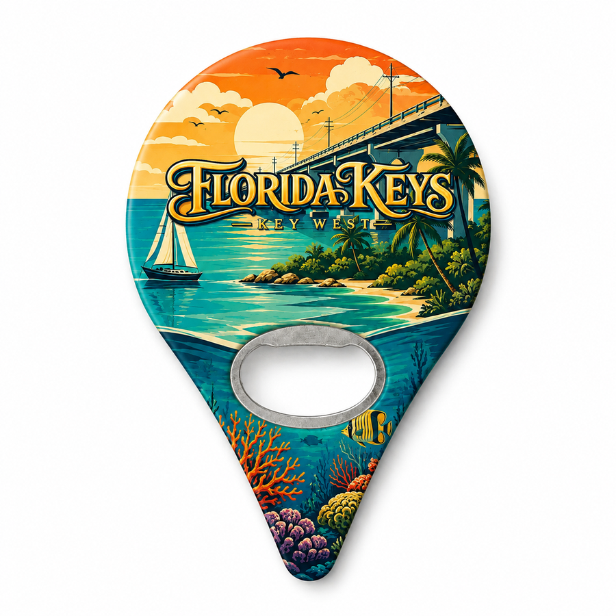 Florida Keys Overseas Highway Souvenir Bottle Opener Magnets product view